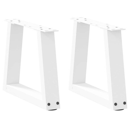 Salontafelpoten 2 st V-vormig 30x(30-31,3) cm staal wit 1