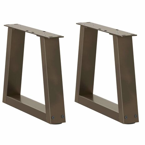 Salontafelpoten 2 st V-vormig 40x(30-31,3) cm staal naturel 1