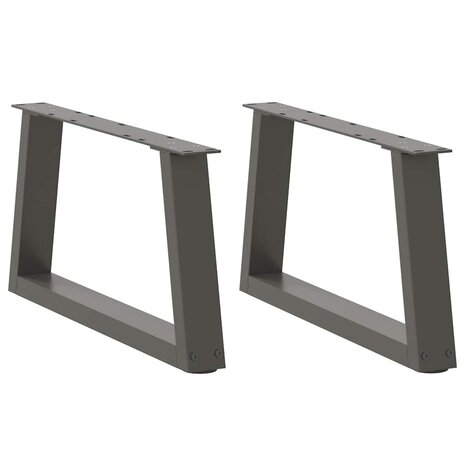 Salontafelpoten 2 st V-vormig 60x(30-31,3) cm staal antraciet 1
