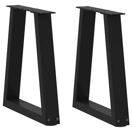 Salontafelpoten 2 st V-vormig 28x(42-43,3) cm staal zwart 1