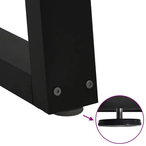 Salontafelpoten 2 st V-vormig 28x(42-43,3) cm staal zwart 9