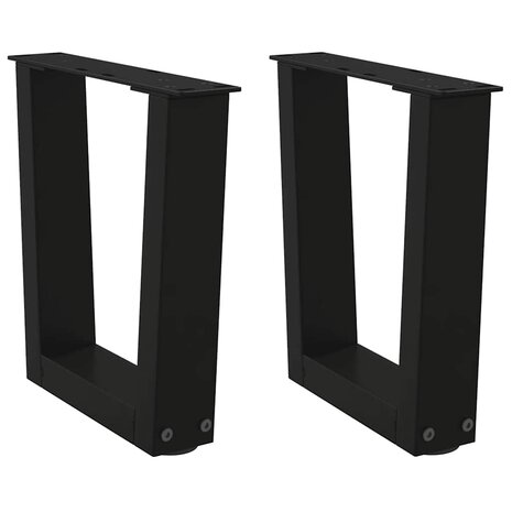 Salontafelpoten 2 st V-vormig 30x(30-31,3) cm staal zwart 1