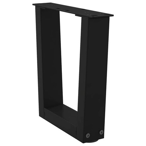 Salontafelpoten 2 st V-vormig 30x(30-31,3) cm staal zwart 4