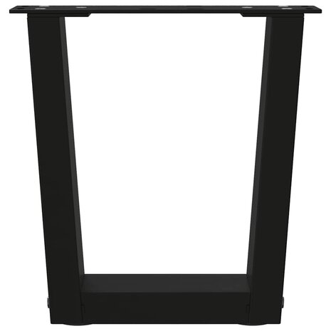 Salontafelpoten 2 st V-vormig 30x(30-31,3) cm staal zwart 5
