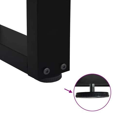Salontafelpoten 2 st V-vormig 30x(30-31,3) cm staal zwart 9