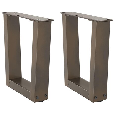 Salontafelpoten 2 st V-vormig 30x(30-31,3) cm staal naturel 1