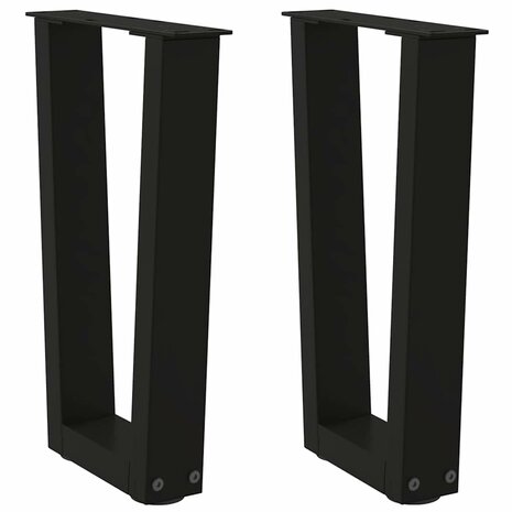 Salontafelpoten 2 st V-vormig 28x(42-43,3) cm staal zwart 1