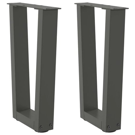 Salontafelpoten 2 st V-vormig 28x(42-43,3) cm staal antraciet 1