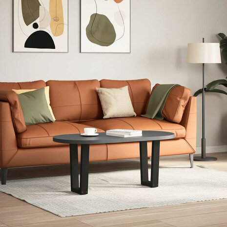 Salontafelpoten 2 st V-vormig 38x(42-43,3) cm staal zwart 2