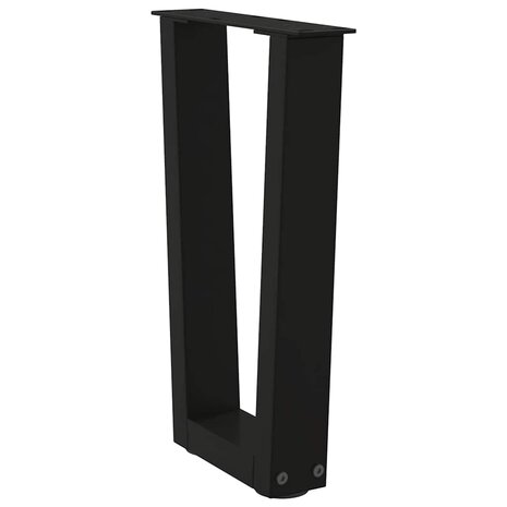 Salontafelpoten 2 st V-vormig 38x(42-43,3) cm staal zwart 4