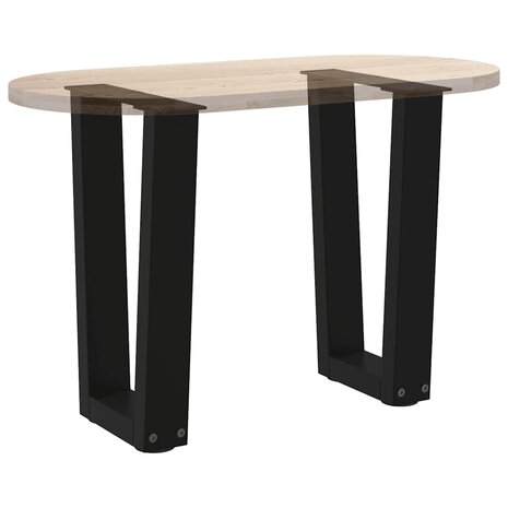 Salontafelpoten 2 st V-vormig 38x(42-43,3) cm staal zwart 8