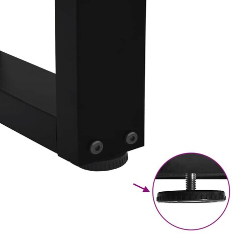 Salontafelpoten 2 st V-vormig 38x(42-43,3) cm staal zwart 9