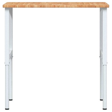 Werkbank rechthoek 100x60x(71,5-98) cm eikenhout lichtbruin 4