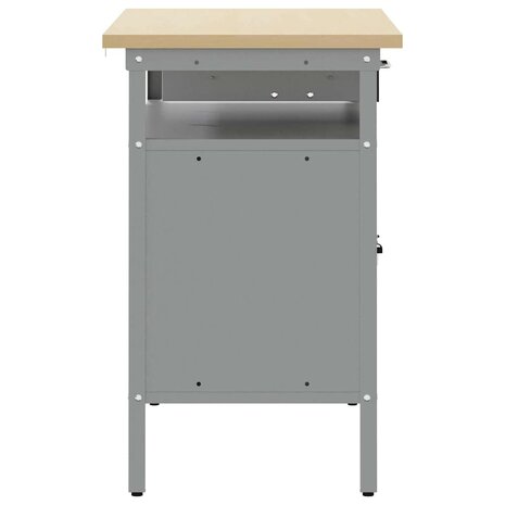 Werkbank met lade met plank Zwart en Grijs 100 x 55 x 85 cm 7