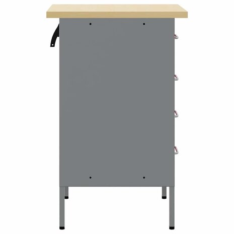 Werkbank Rood en Grijs 50 x 55 x 85 cm Engineered hout en staal 6