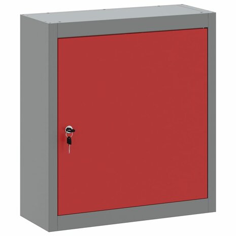 Gereedschapskast met plank Rood en Grijs 50 x 20 x 55 cm 2