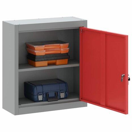 Gereedschapskast met plank Rood en Grijs 50 x 20 x 55 cm 3