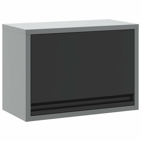 Gereedschapskast met opslag Zwart en Grijs 50 x 25 x 35 cm 2