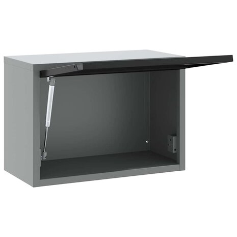 Gereedschapskast met opslag Zwart en Grijs 50 x 25 x 35 cm 4