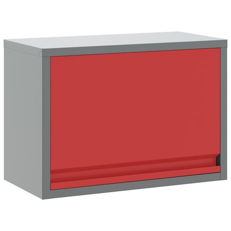 Gereedschapskast met opslag Rood en Grijs 50 x 25 x 35 cm 2