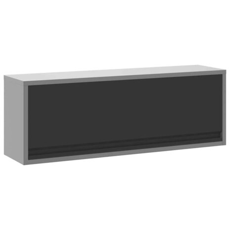 Gereedschapskast met opslag Zwart en Grijs 100 x 25 x 35 cm 2