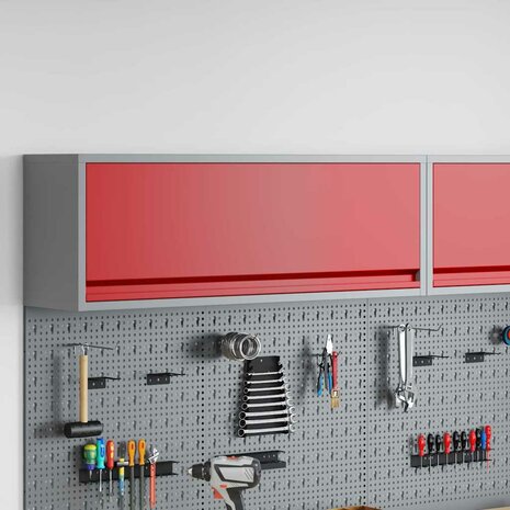Gereedschapskast met opslag Rood en Grijs 100 x 25 x 35 cm 1