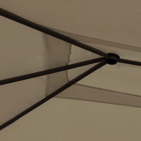 Prieel met paalhoezen 160 g/m&sup2; 3x4x2,6 m taupe 3