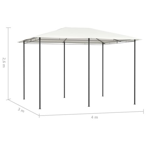 Prieel 160 g/m&sup2; 3x4x2,6 m cr&egrave;mekleurig 4