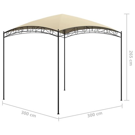 Prieel 180 g/m&sup2; 3x3x2,65 m cr&egrave;me 5