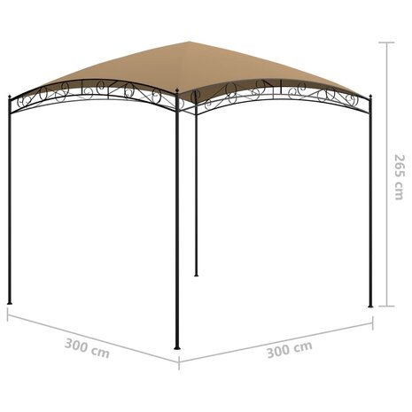 Prieel 180 g/m&sup2; 3x3x2,65 m taupe 5