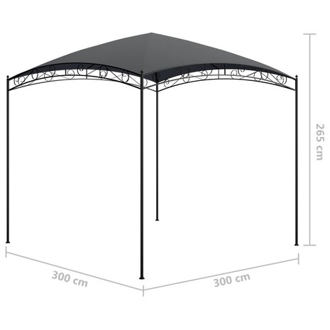 Prieel 180 g/m&sup2; 3x3x2,65 m antraciet 5