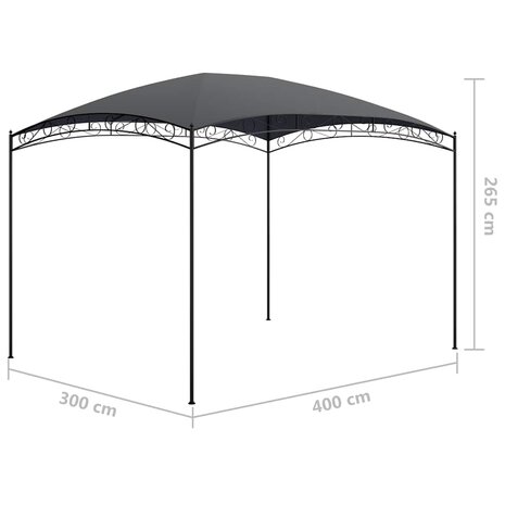 Prieel 180 g/m&sup2; 3x4x2,65 m antraciet 5