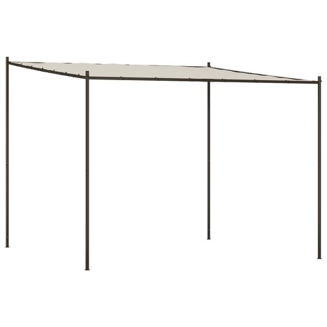 Prieel 3x3 m 180 g/m&sup2; stof en staal wit 2