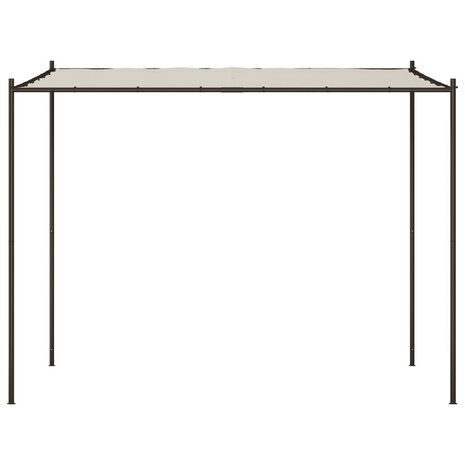 Prieel 3x3 m 180 g/m&sup2; stof en staal wit 3
