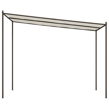 Prieel 3x3 m 180 g/m&sup2; stof en staal wit 4