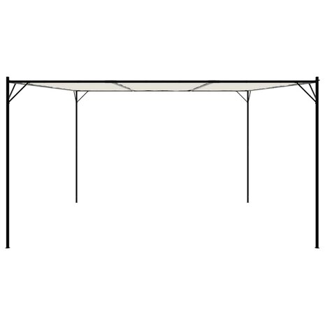Prieel 4x4 m 180 g/m&sup2; stof en staal wit 4