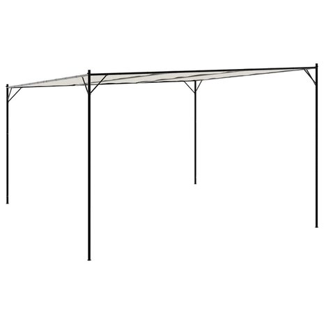 Prieel 4x4 m 180 g/m&sup2; stof en staal wit 6