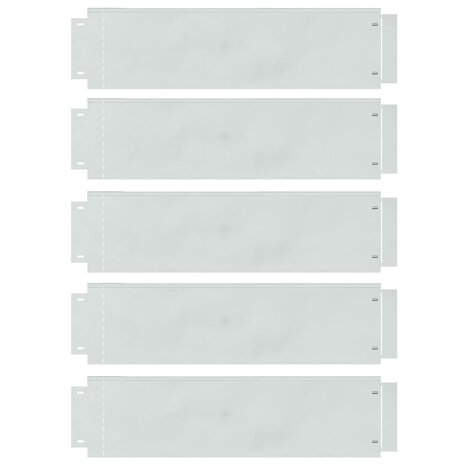 Gazonranden 5 pcs Zilver 100 x 25 x 0,07 cm 2