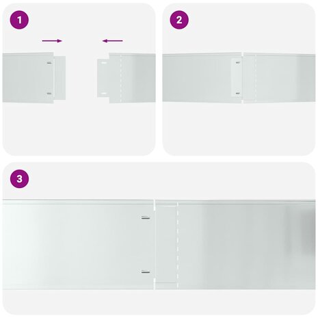 Gazonranden 5 pcs Zilver 100 x 25 x 0,07 cm 9