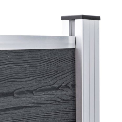 Schuttingpalen 3 st 185 cm aluminium 4