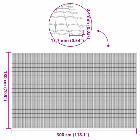 Tuinhek Dubbelzijdig Wit 1,8x3 m PVC 9