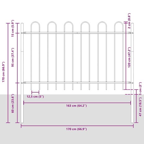 Tuinhek Wit 1,7 x 1,2 m Poedercoating staal 7