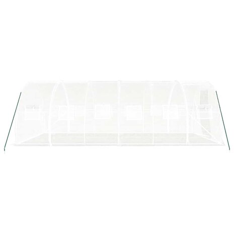 Tuinkas met stalen frame 18 m&sup2; 6x3x2 m wit 5