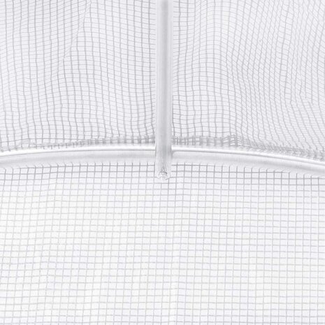 Tuinkas met stalen frame 18 m&sup2; 6x3x2 m wit 9