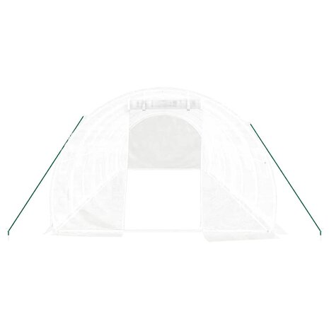 Tuinkas met stalen frame 24 m&sup2; 8x3x2 m wit 4