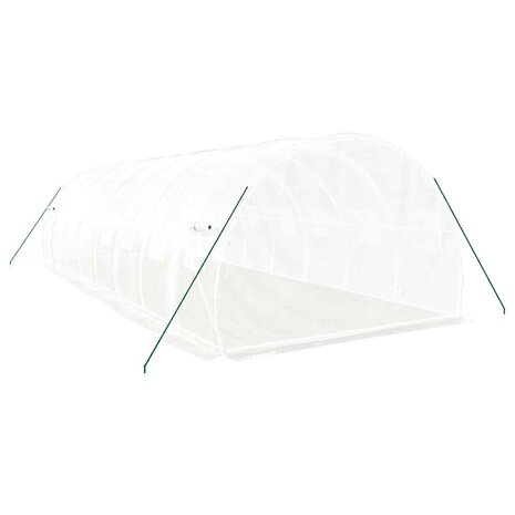 Tuinkas met stalen frame 24 m&sup2; 8x3x2 m wit 6