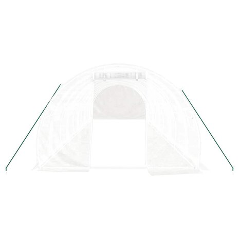 Tuinkas met stalen frame 30 m&sup2; 10x3x2 m wit 4