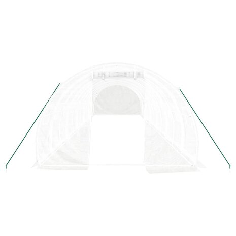 Tuinkas met stalen frame 36 m&sup2; 12x3x2 m wit 4