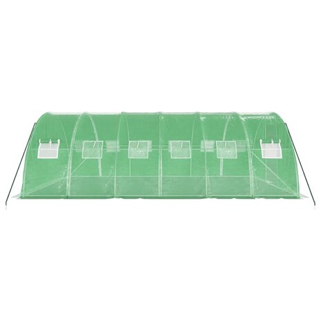 Tuinkas met stalen frame 24 m&sup2; 6x4x2 m groen 5