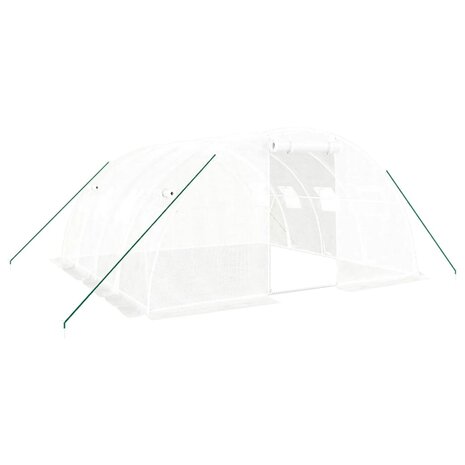 Kas met stalen frame wit 16 m&sup2; 4x4x2 m 2